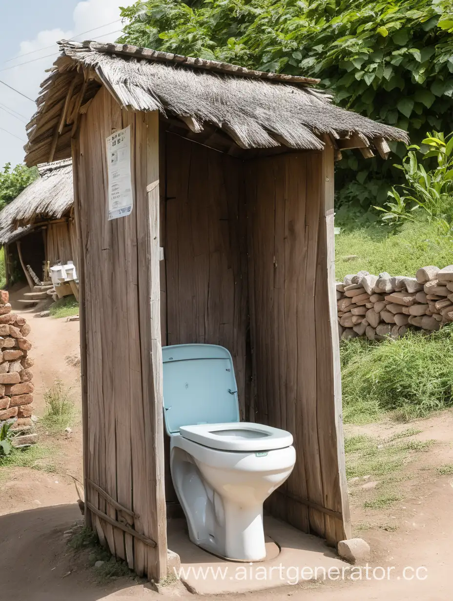 Rustic-Village-Toilet-Traditional-Outhouse-Amidst-Countryside-Charm