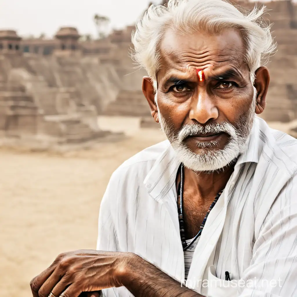 Traditional Indian Man in Colorful Attire