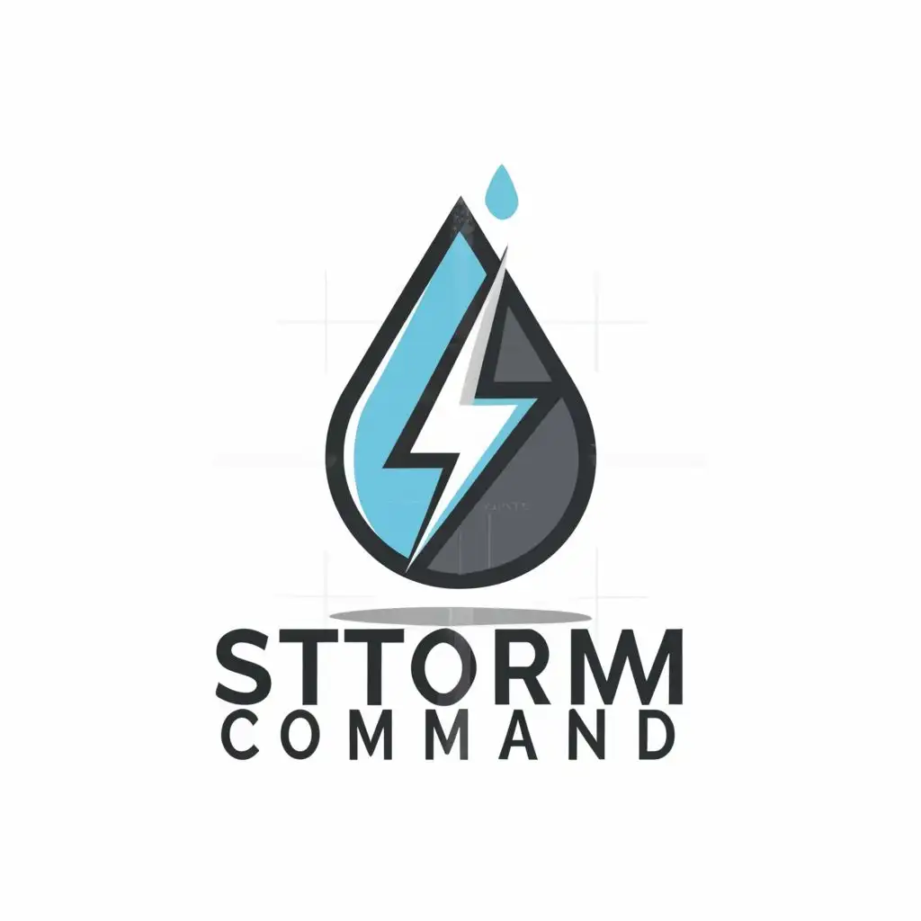 LOGO Design for Storm Command Dynamic Rainwater Emblem for Tech ...