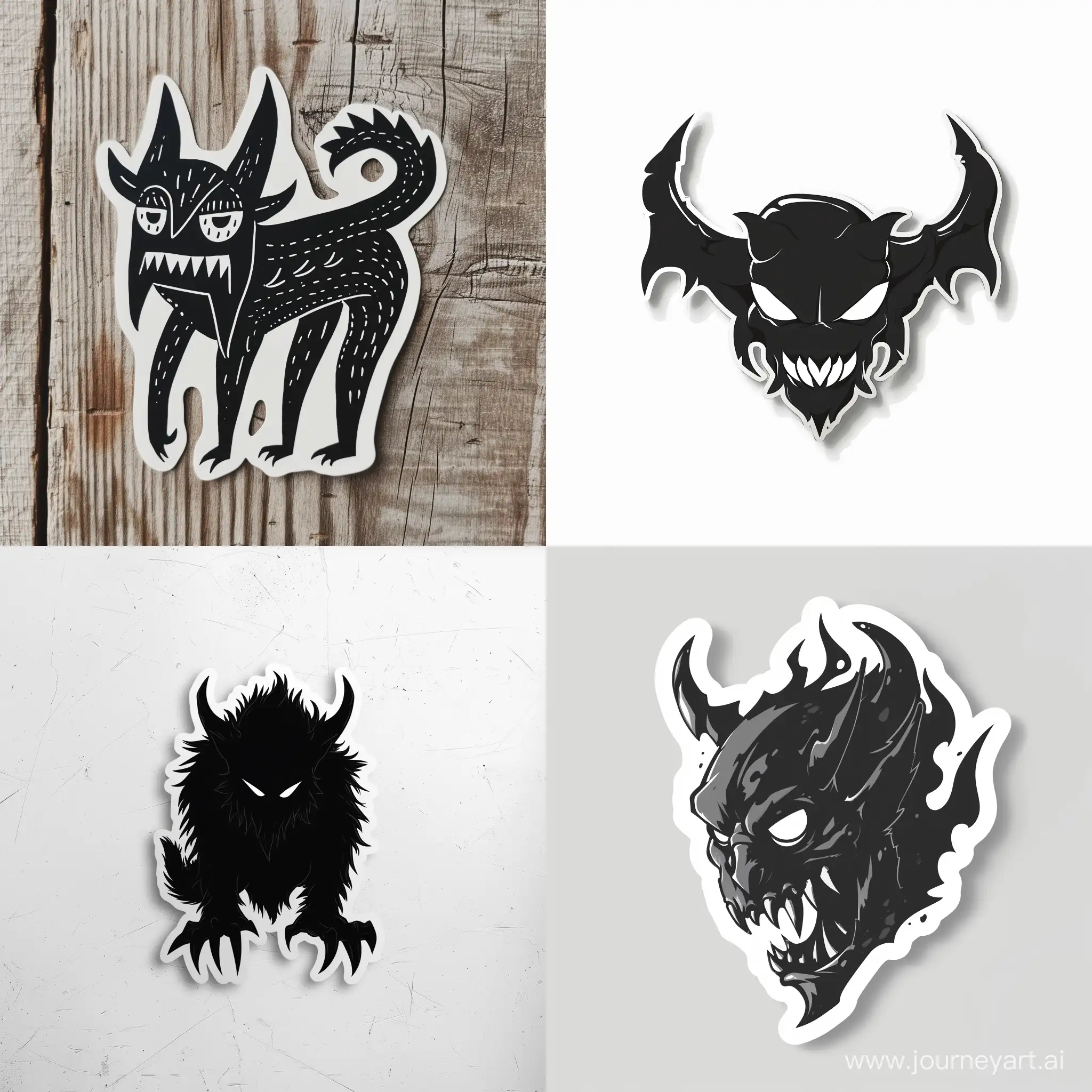 Minimalist-Black-Demon-Sticker-with-Striking-Visuals