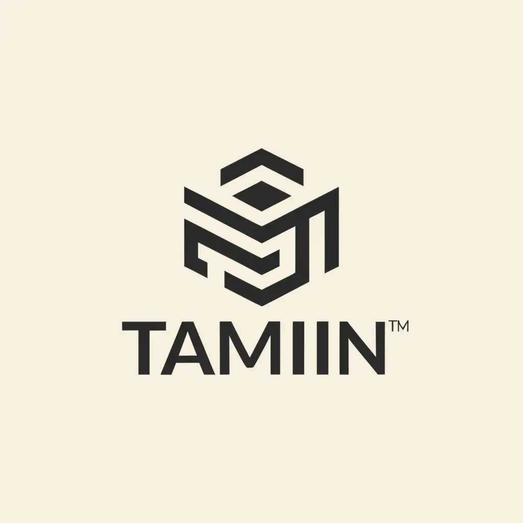 a logo design,with the text "Tamin", main symbol:box,Moderate,be used in Technology industry,clear background