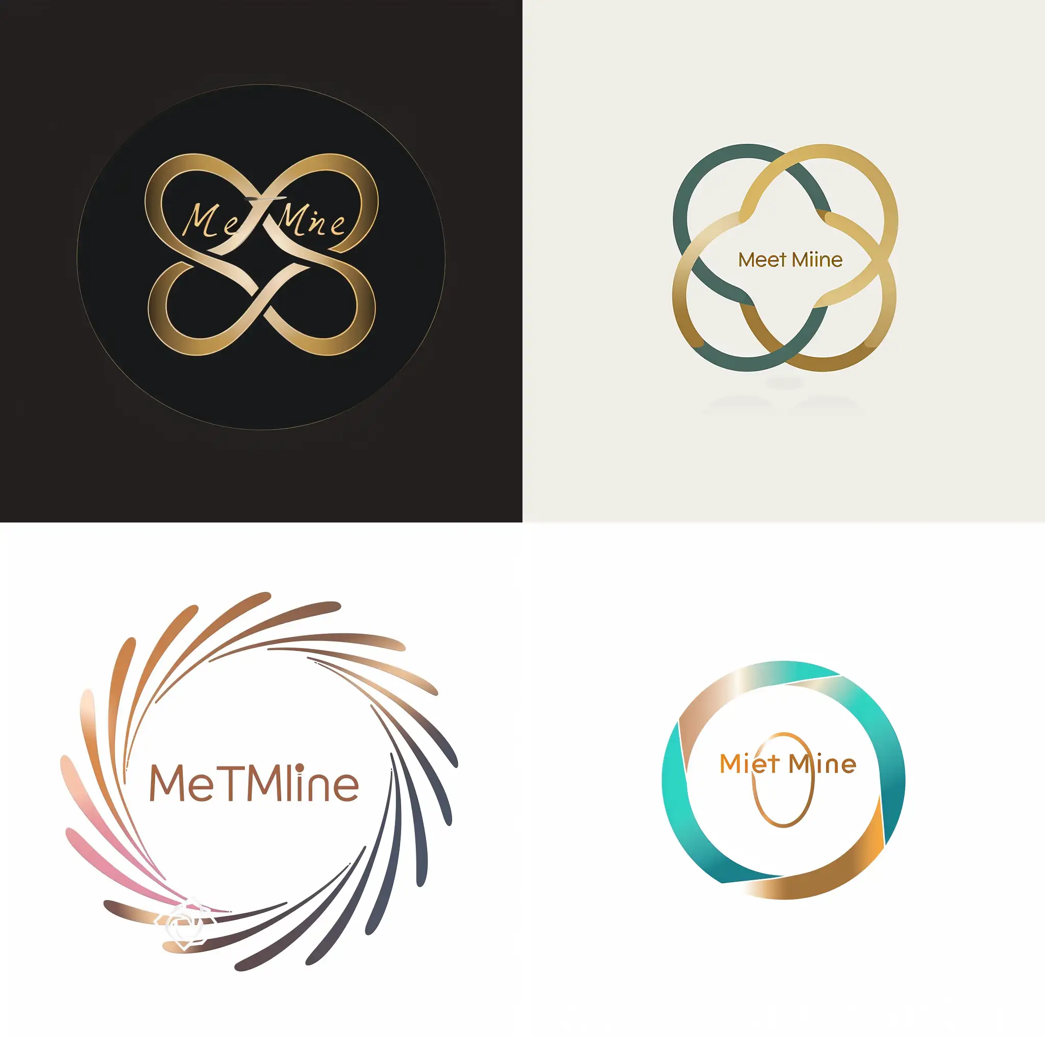 画一个MeetMine觅得珠宝的logo，要求符合年轻人的审美，