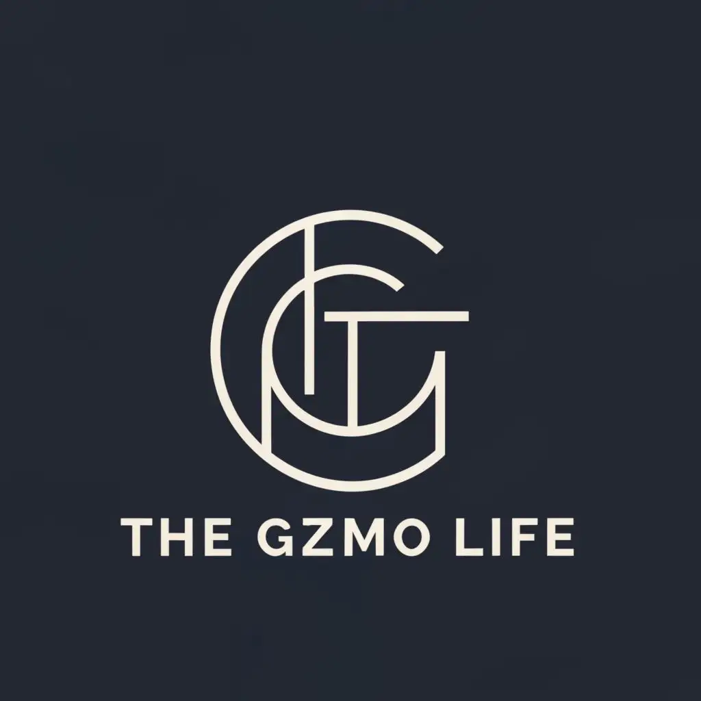 a logo design,with the text "The Gizmo Life", main symbol:A circle with G and L letters,Moderate,be used in Technology industry,clear background