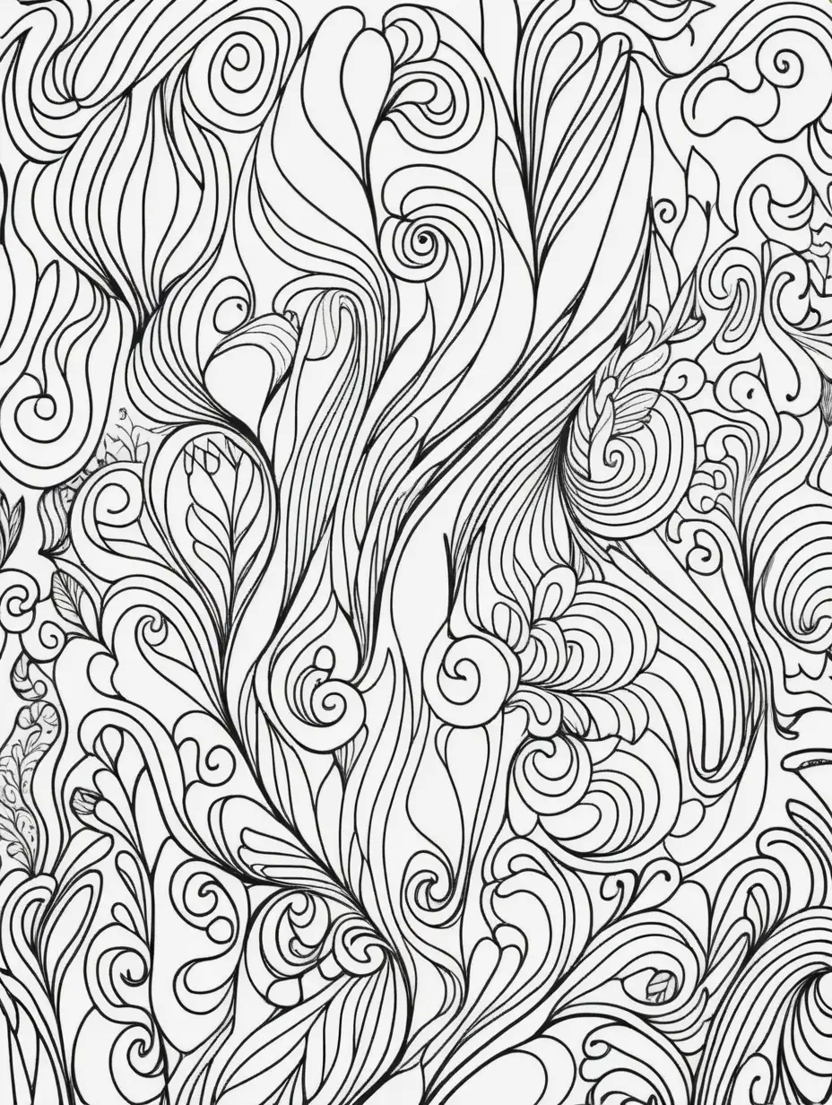 clean black and white, white background, adult coloring book style drawing, 2D, simple line drawing, vector, doodle