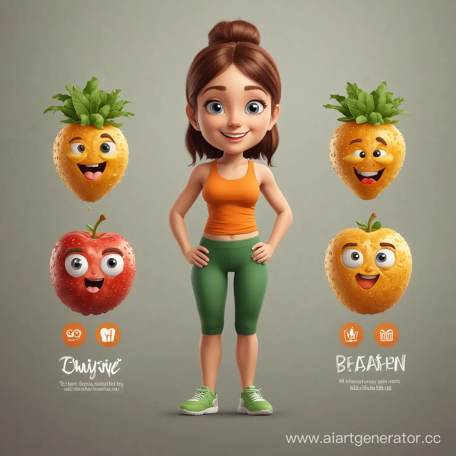 Colorful-Fruit-Character-for-Healthy-Eating-App