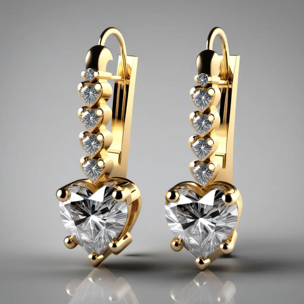 Design a 14k diamond earrings for valentines