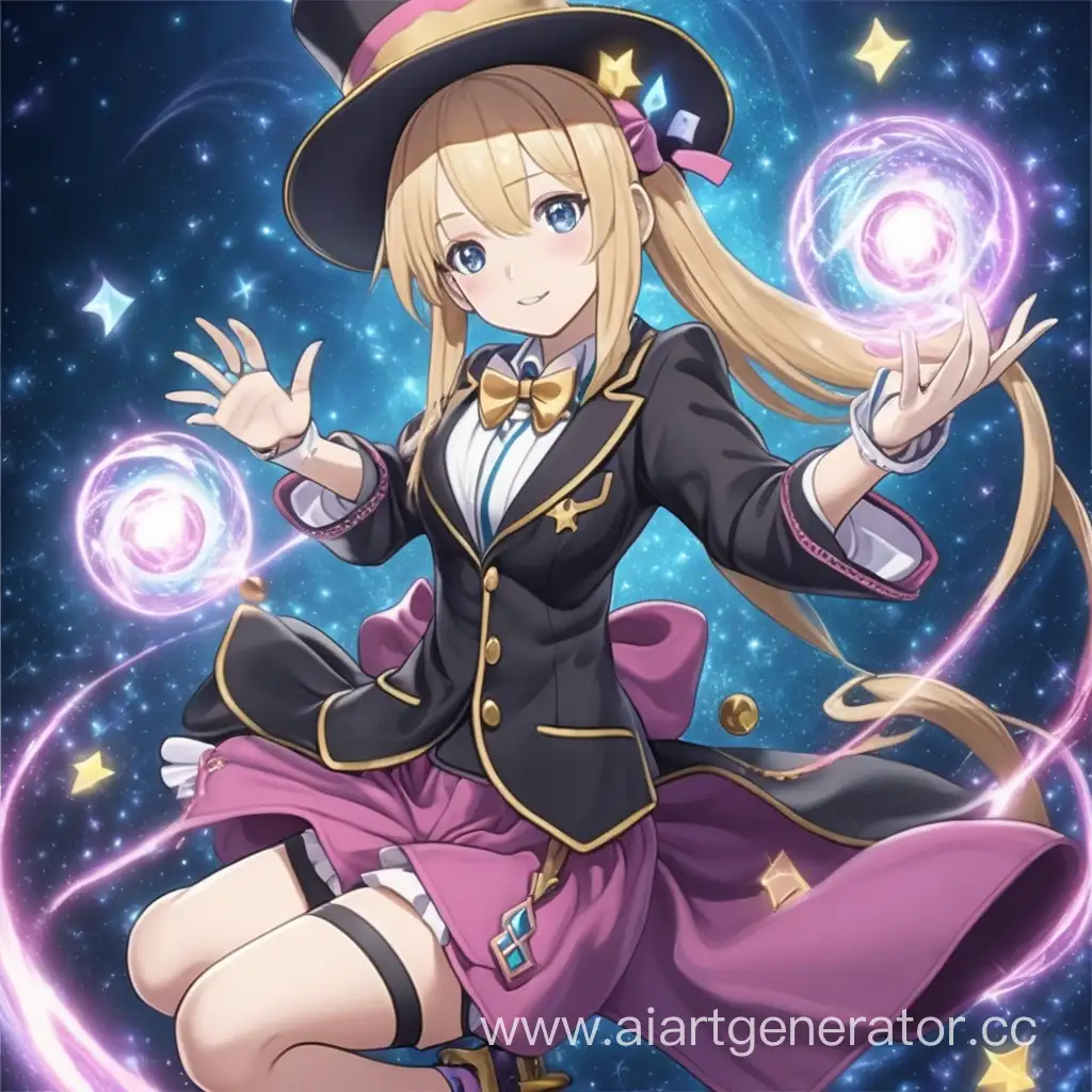Anime-Girl-Magician-Casting-Enchanting-Spells