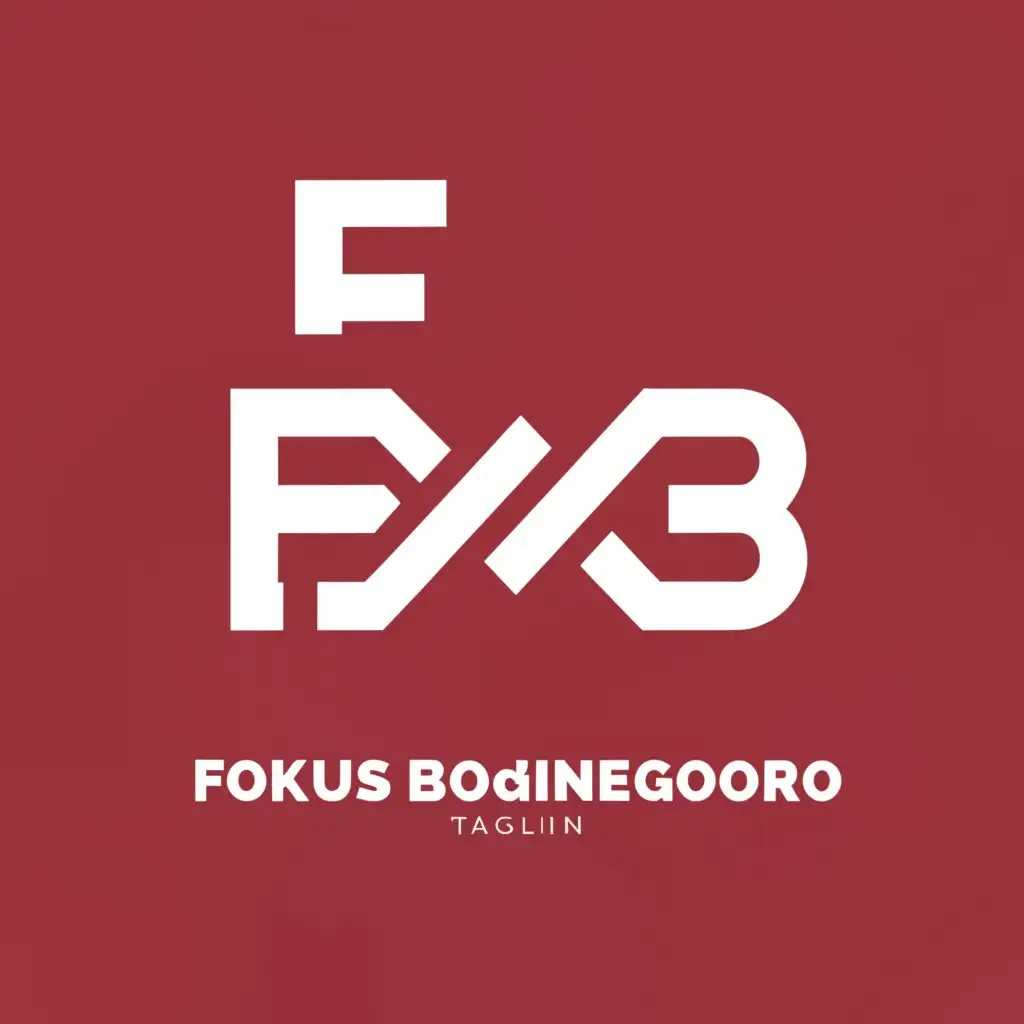 a logo design,with the text "Fokus Bojonegoro", main symbol:Letter F and B,Minimalistic,be used in Entertainment industry,clear background