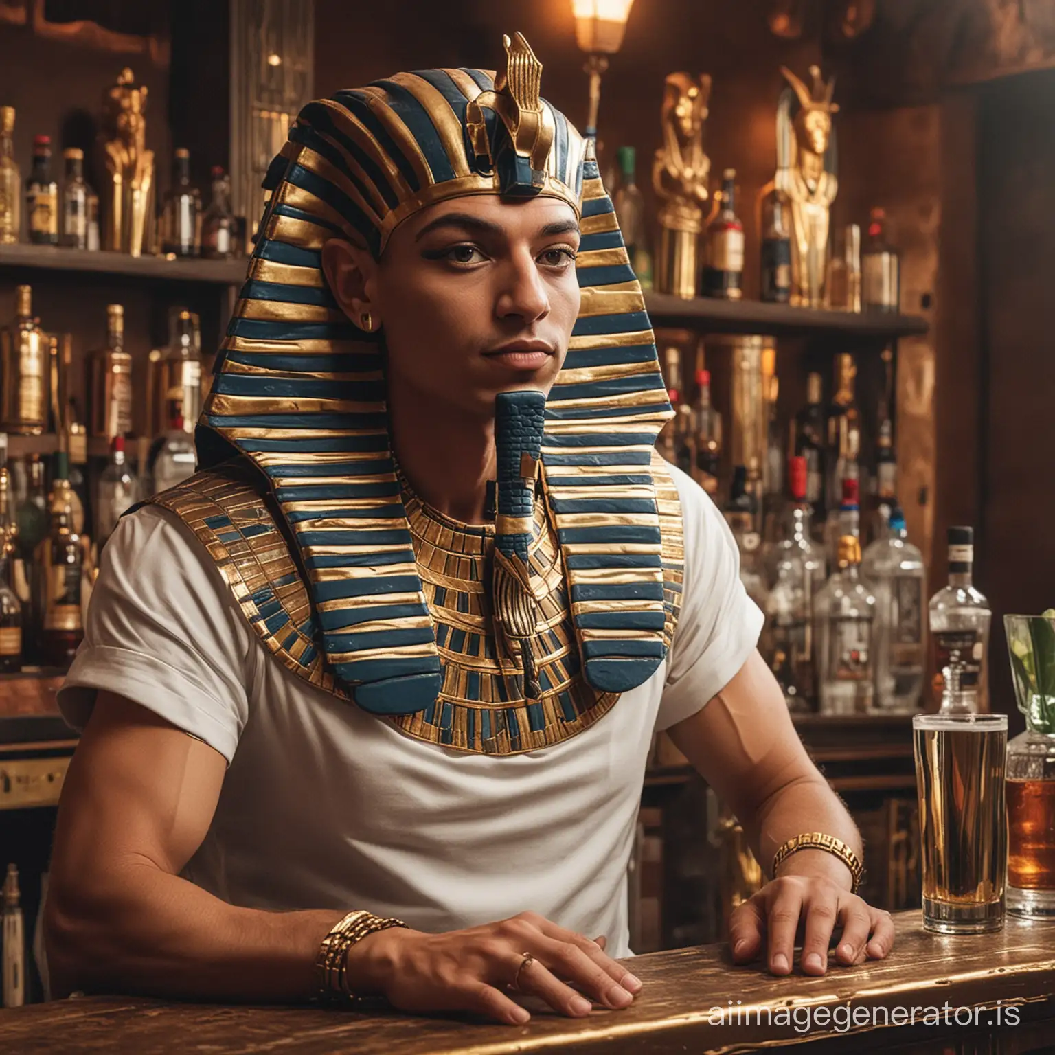 Ancient-Egyptian-Themed-Bartenders-Serving-Refreshments