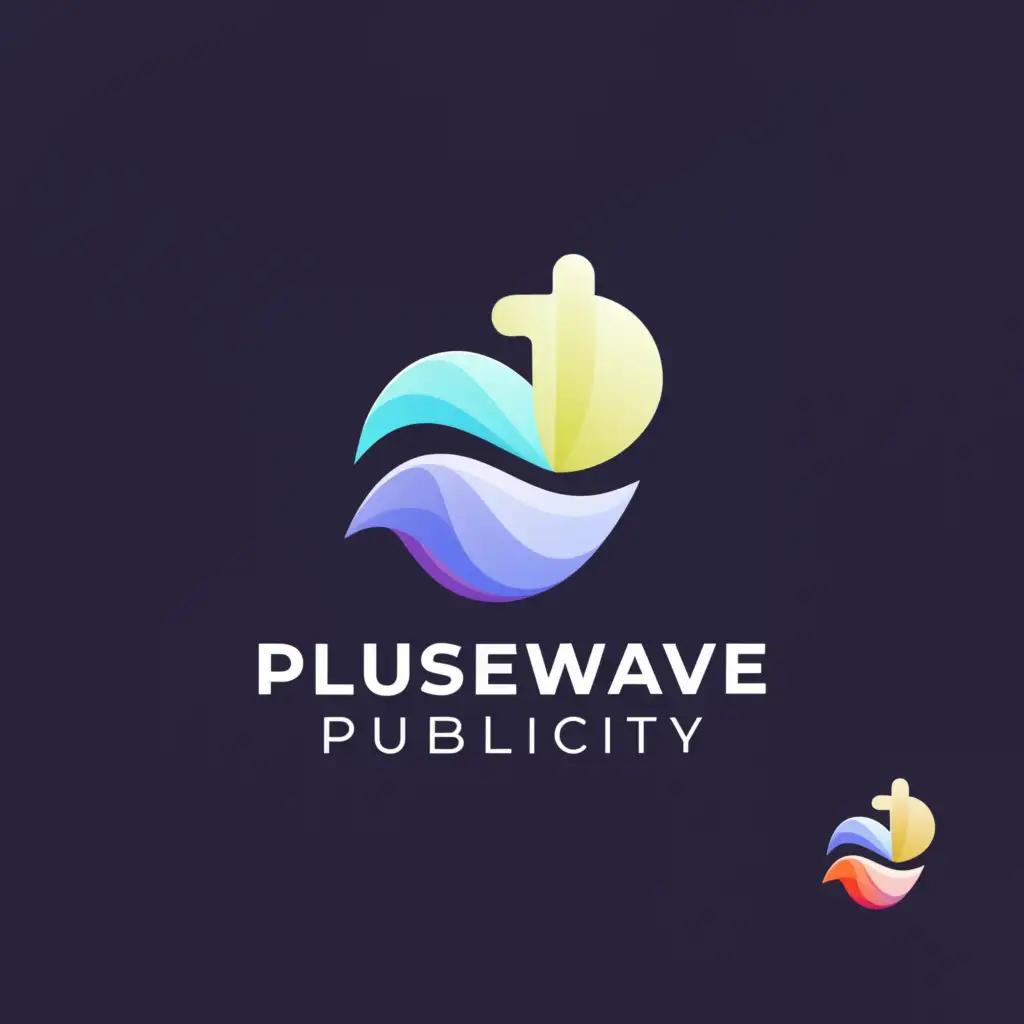 LOGO-Design-for-PluseWave-Publicity-Elevating-Visibility-with-Stylized-Wave-and-Plus-Sign