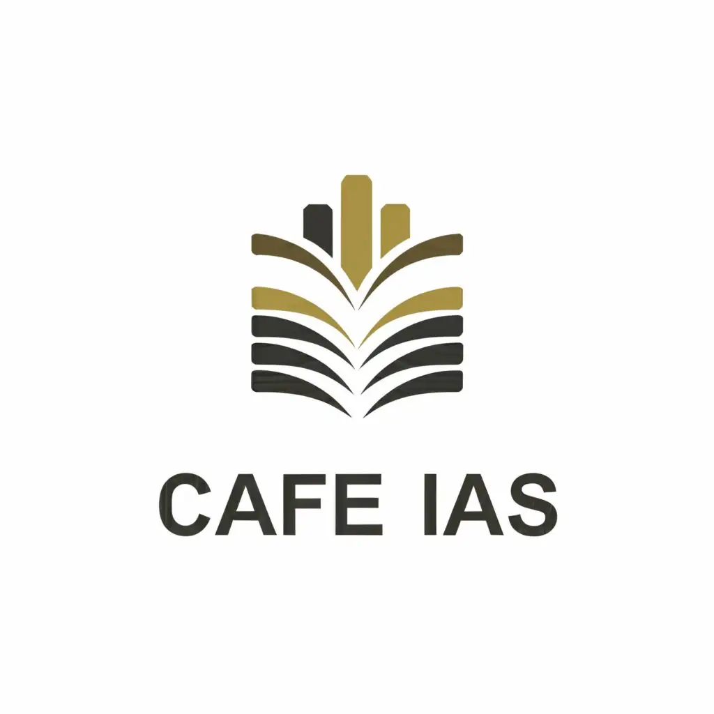a logo design,with the text "Cafe IAS", main symbol:library,Moderate,be used in Education industry,clear background