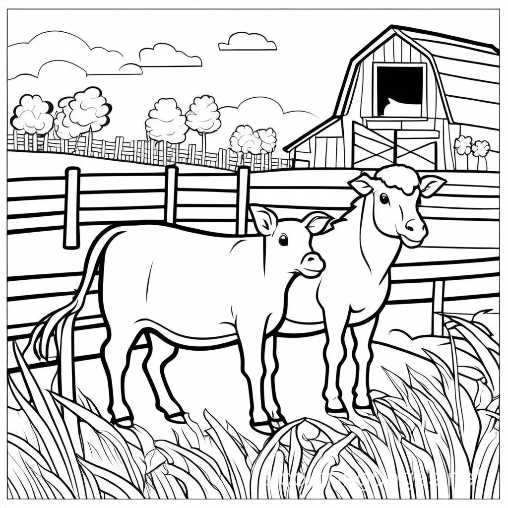 Simple-Farm-Animal-Coloring-Page-for-Kids