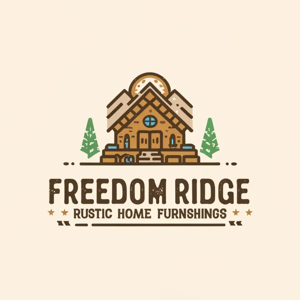a logo design,with the text "Freedom Ridge Rustic Home Furnishings", main symbol:Freedom Ridge Rustic Home Furnishings,Moderate,be used in Medical Dental industry,clear background