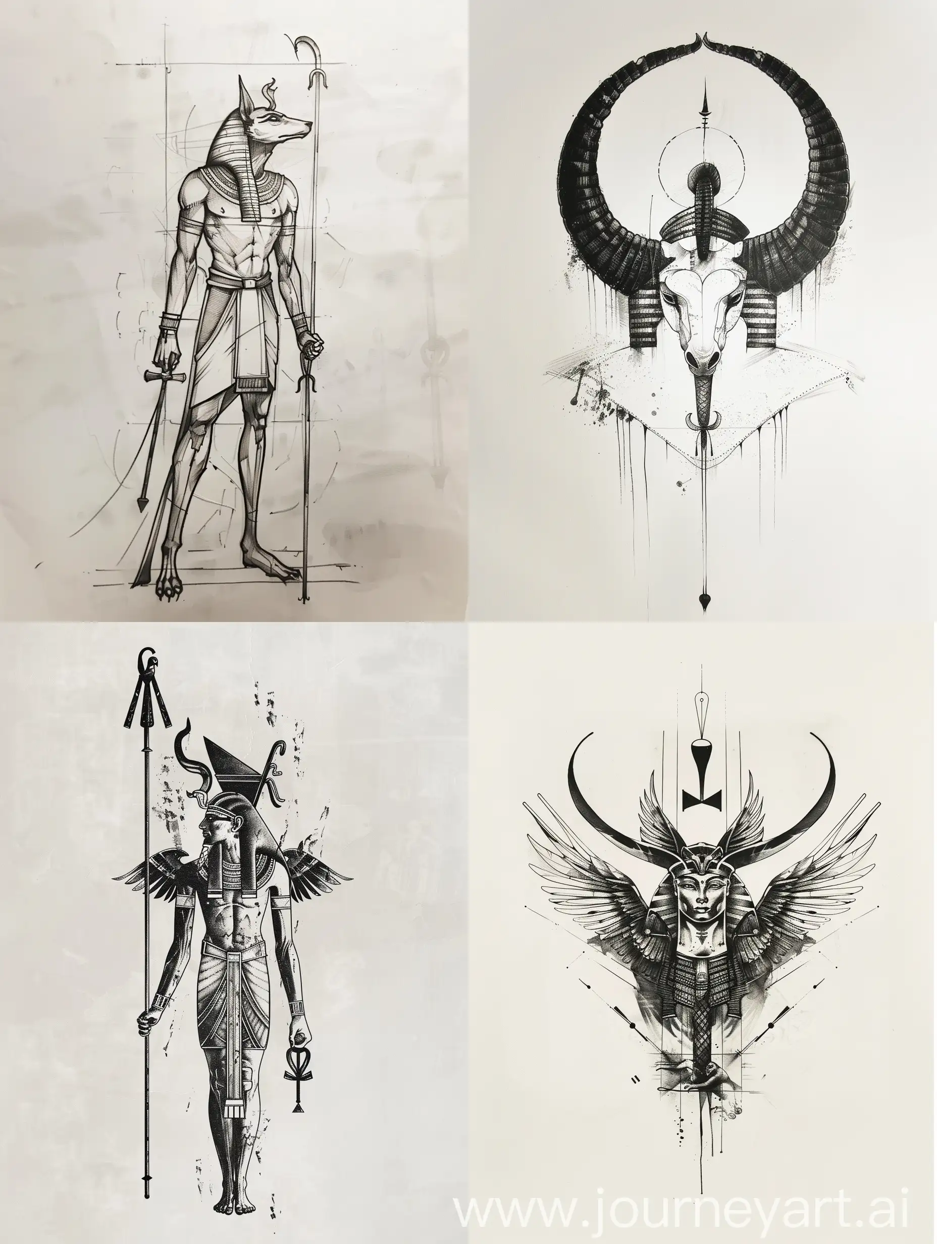 minimalist egyptian mythology, Ra tattoo design sketch, white background, symmetry


