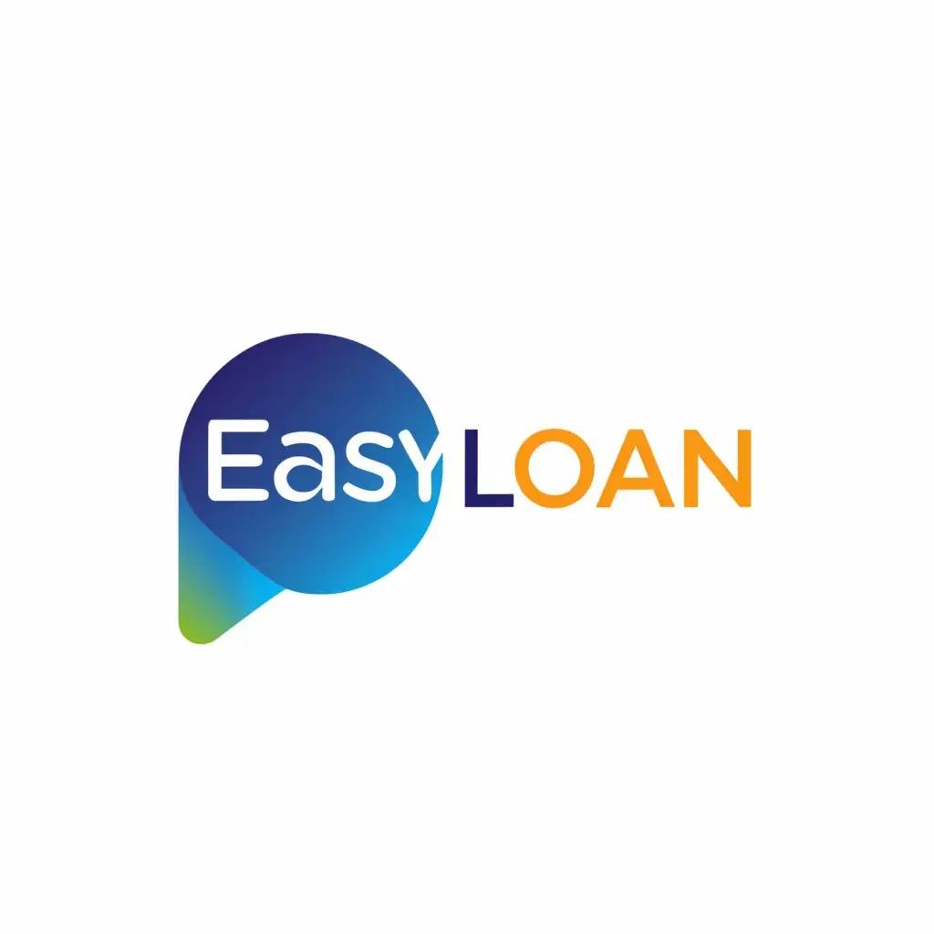 a logo design,with the text "Easy Loan", main symbol:Gradient,Minimalistic,clear background