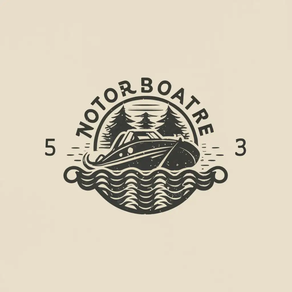 a logo design,with the text "motorboaters", main symbol:motor boaters,complex,clear background