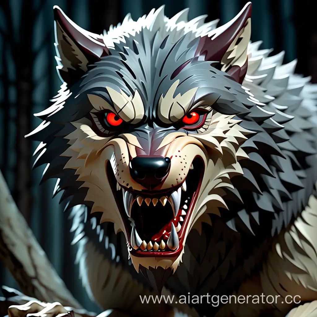 Sinister-Profile-Portrait-of-a-Wolf