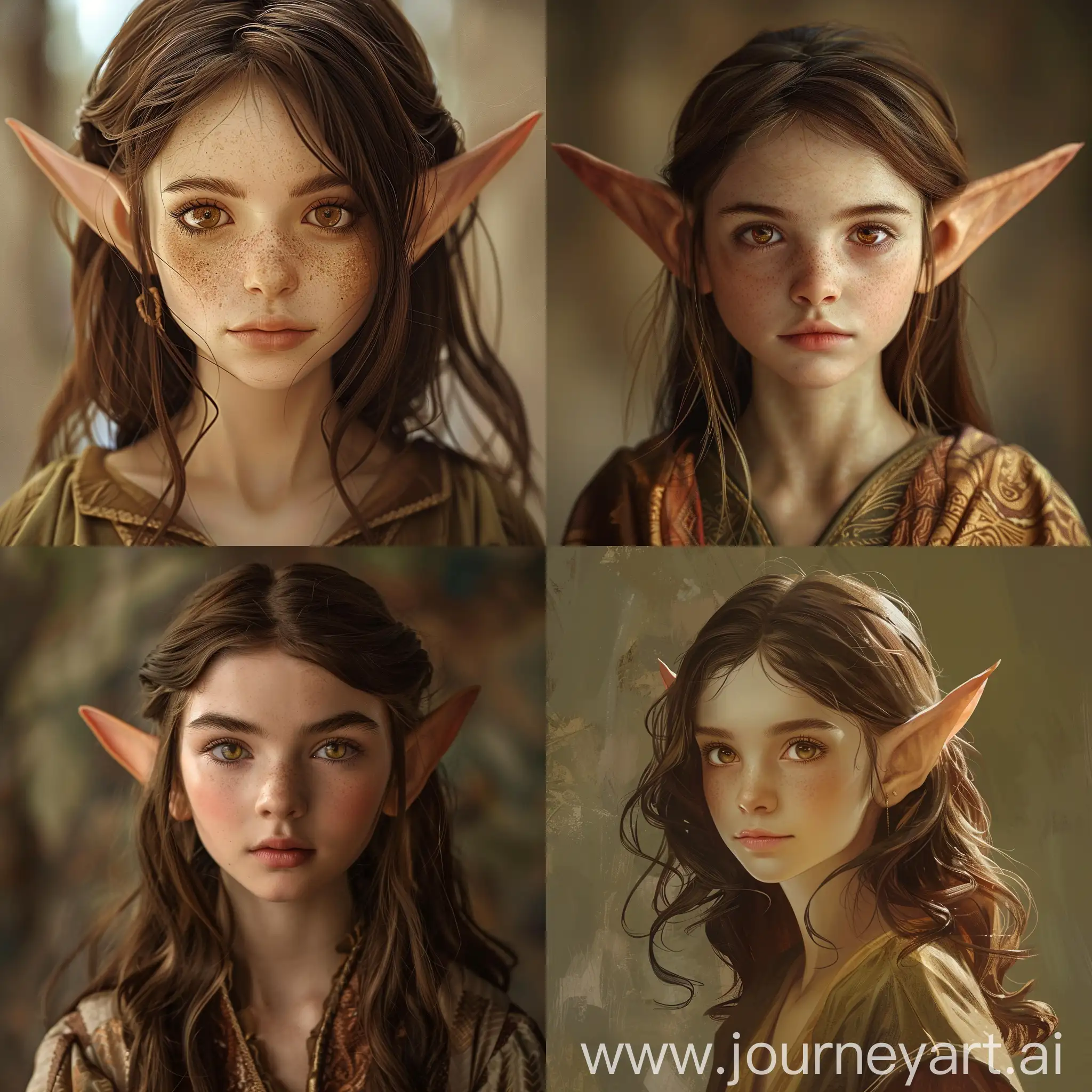 Beautiful-Elf-Girl-with-Long-Brown-Hair-and-Amber-Eyes-in-Rich-Fabrics