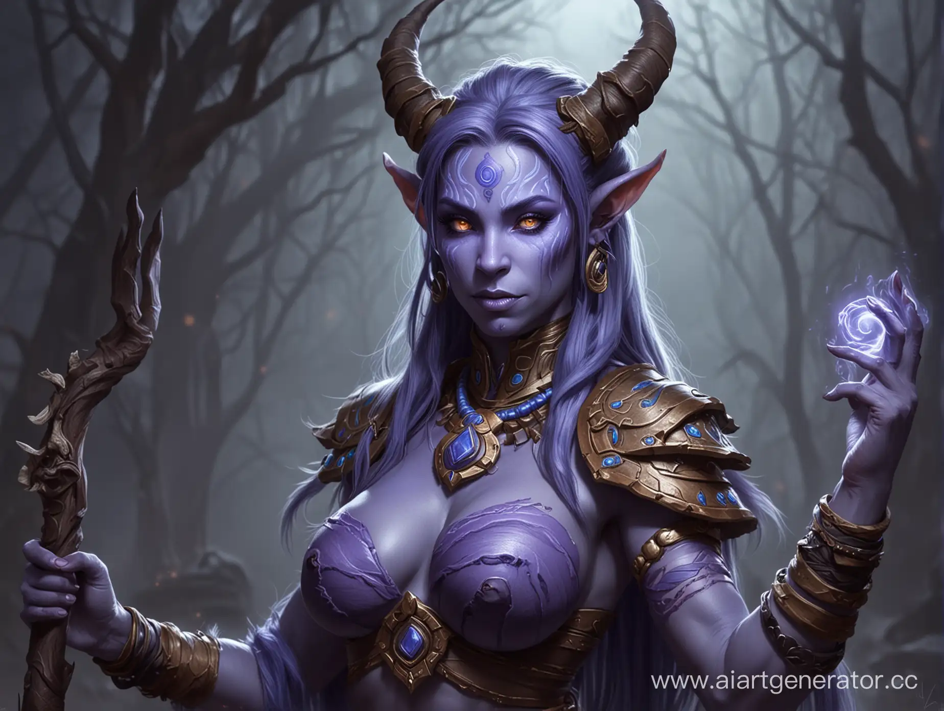 Mystical-Draenei-Shamaness-in-a-Lush-Enchanted-Forest