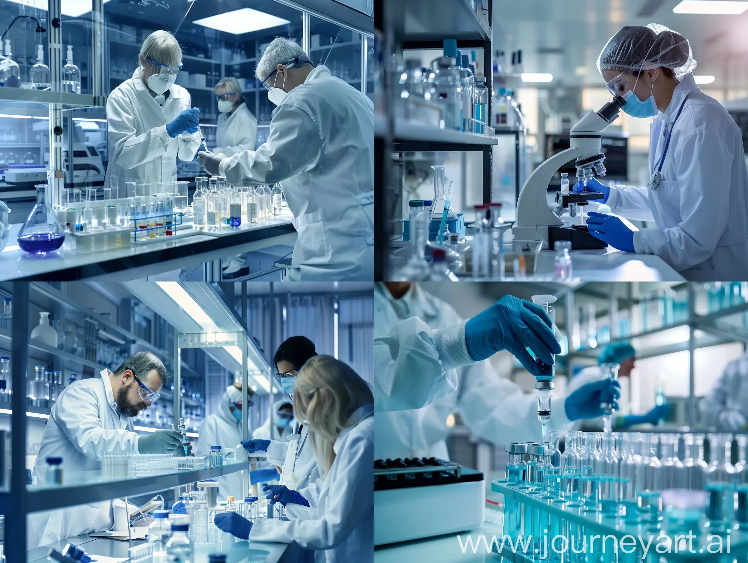 Laboratory-Technicians-Developing-Vaccine-with-Photorealistic-Details