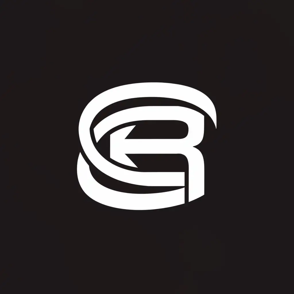 a logo design,with the text 'cR Black background', main symbol:cR ,Minimalistic,clear background