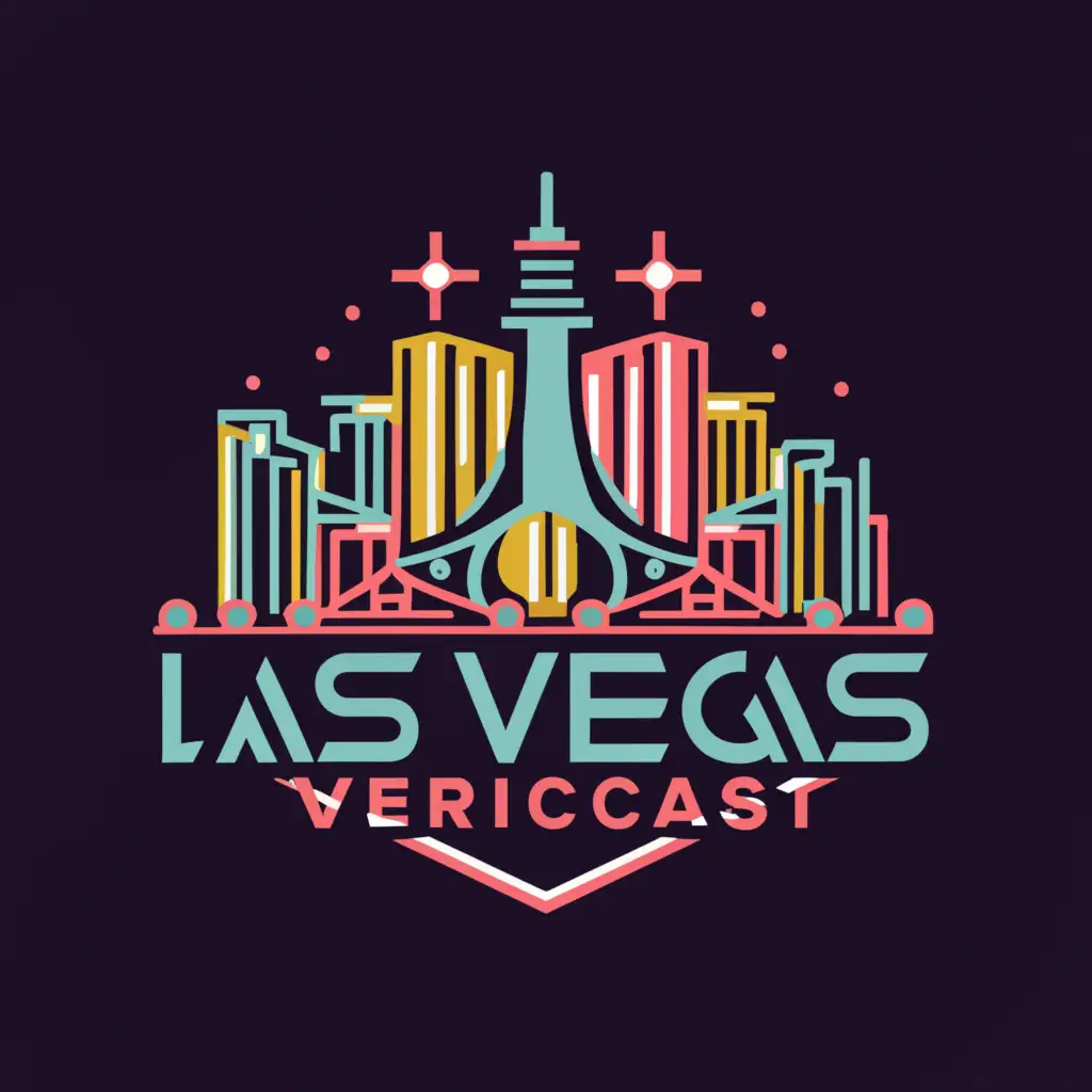 a logo design,with the text "Las Vegas Vericast 2024", main symbol:Las Vegas,complex,be used in Finance industry,clear background