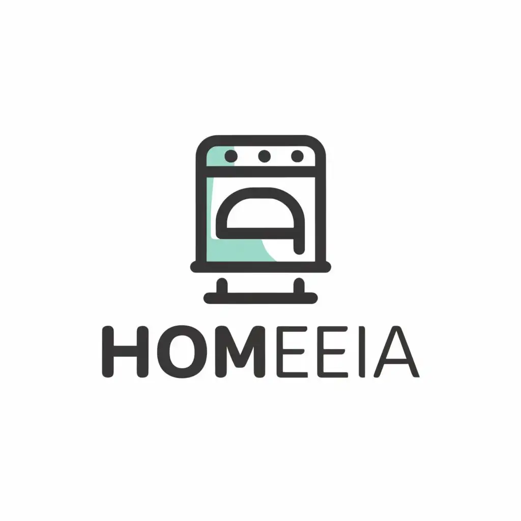 a logo design,with the text "homeia", main symbol:home appliance,Moderate,clear background