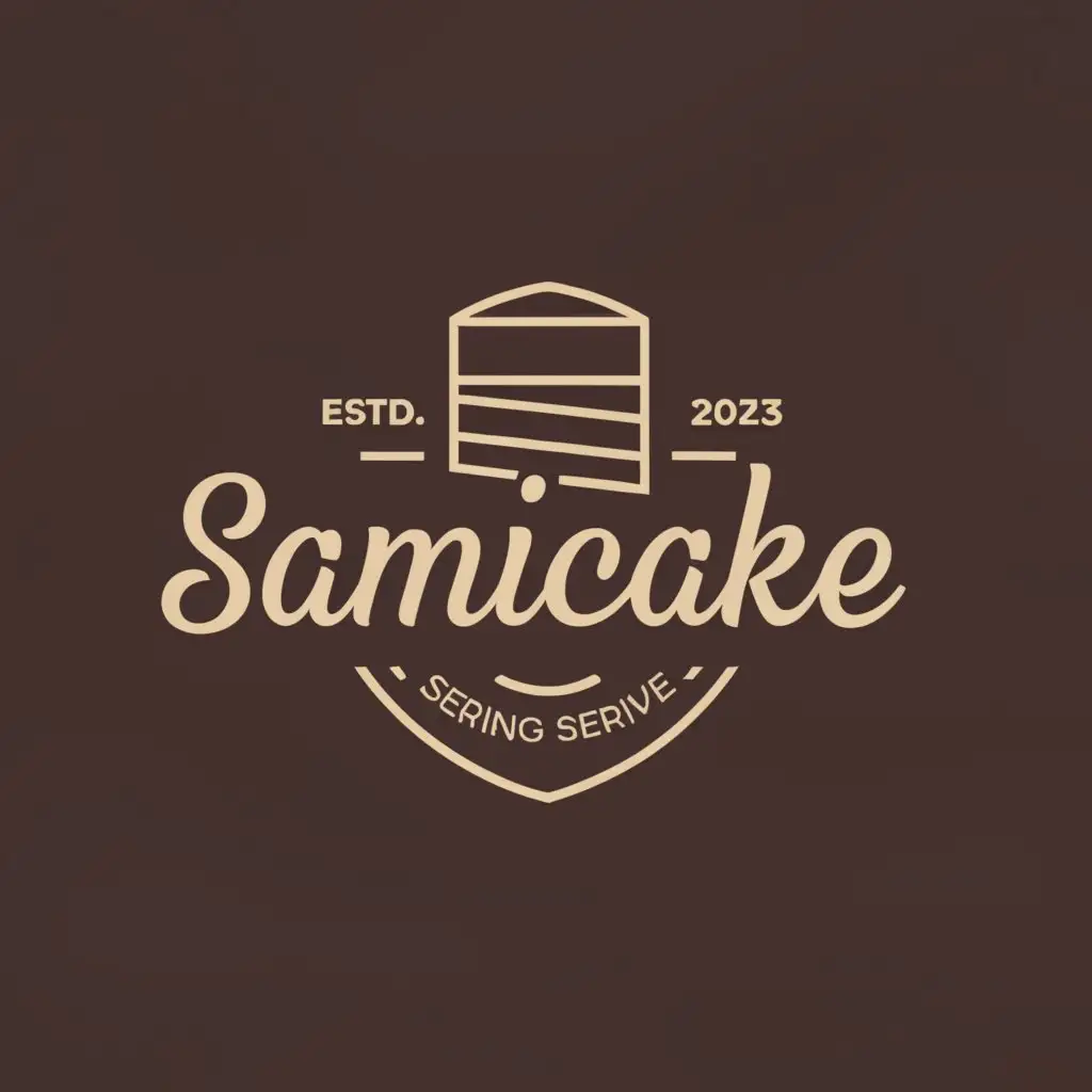 a logo design,with the text "SamiCake", main symbol:Cake Paste ,Moderate,be used in Restaurant industry,clear background