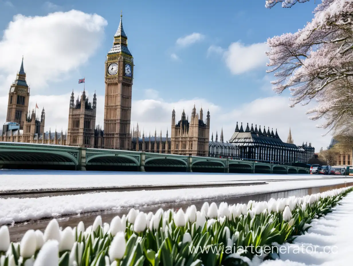 Melting-Snow-and-Big-Ben-Capturing-the-Beauty-of-Spring-in-England