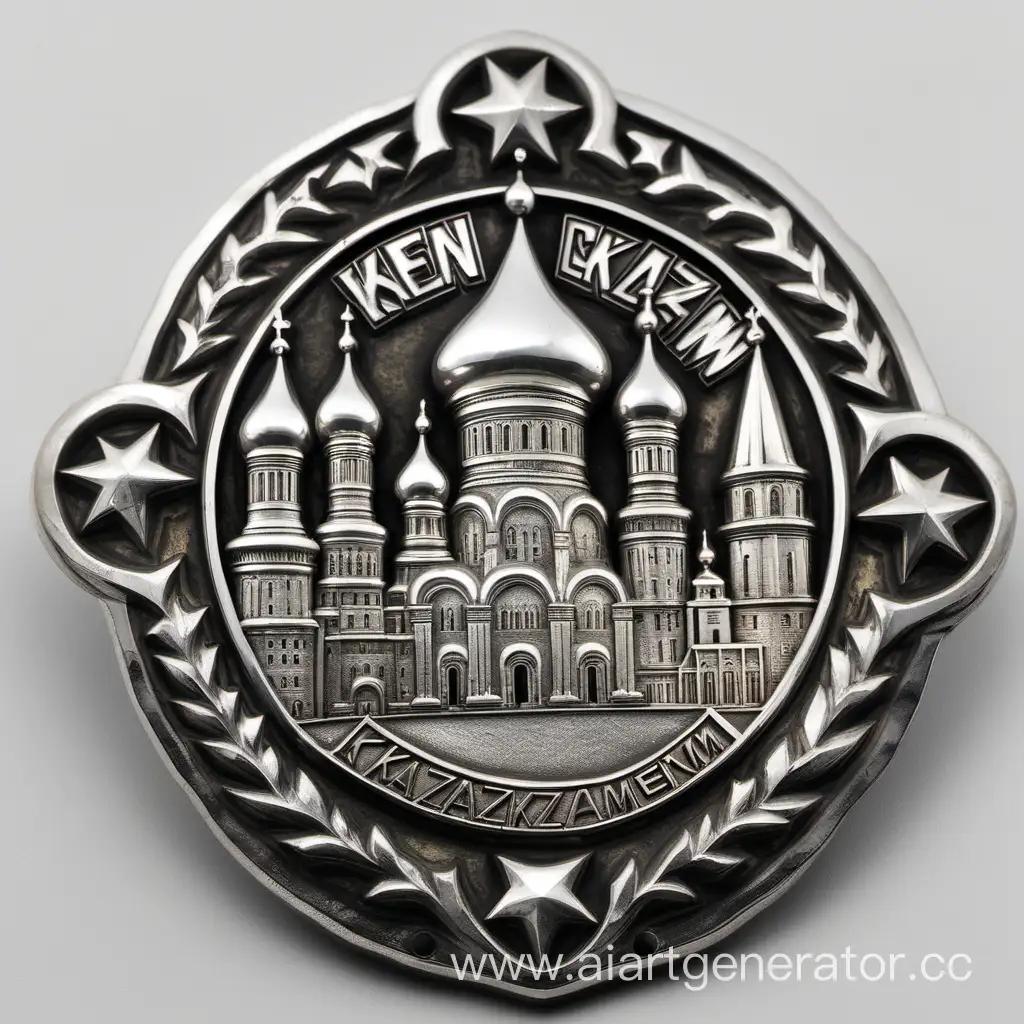 Silver-Kazan-Kremlin-Biker-Badge