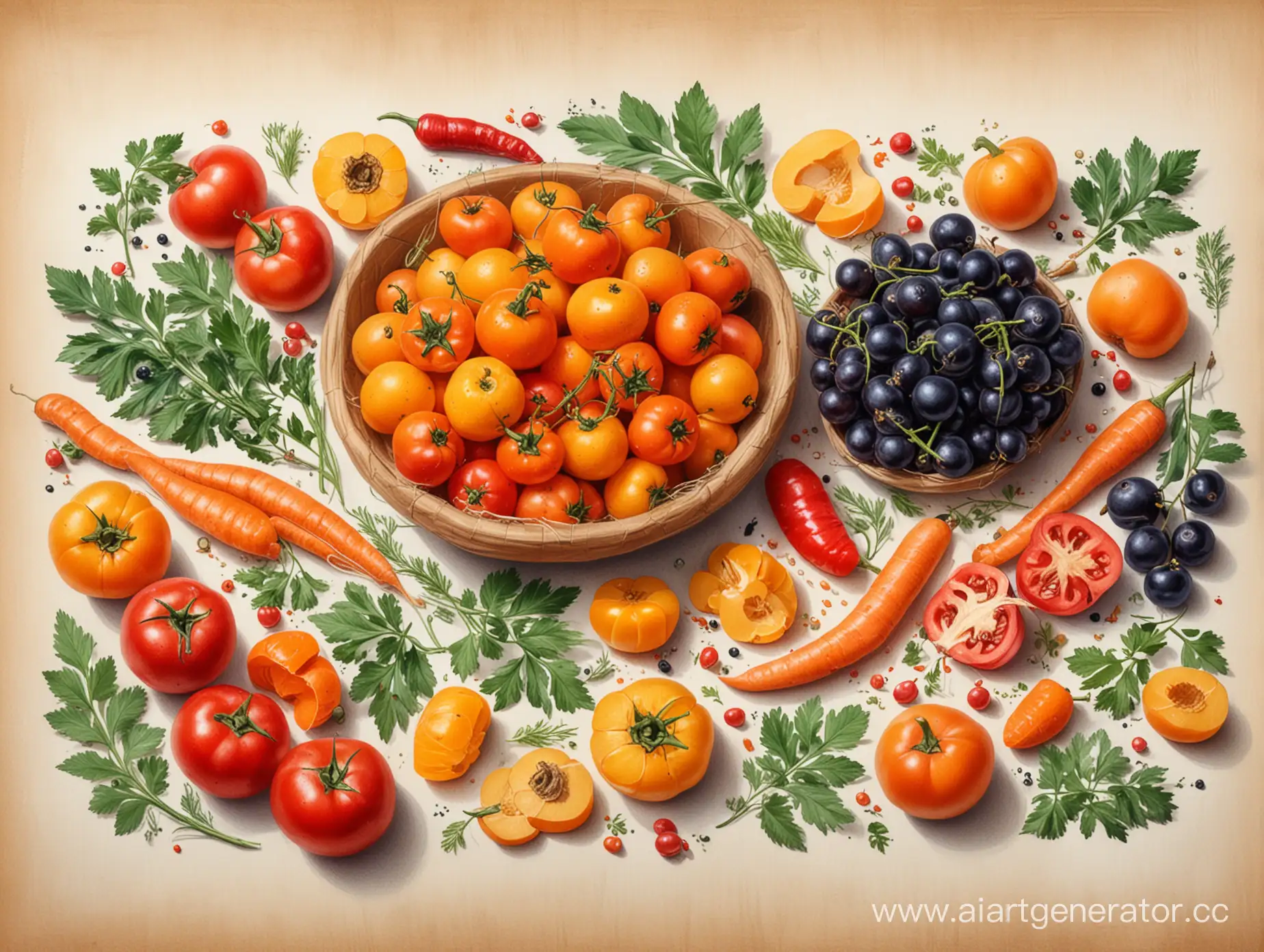 Colorful-Still-Life-Assorted-Fresh-Fruits-and-Vegetables-Arrangement