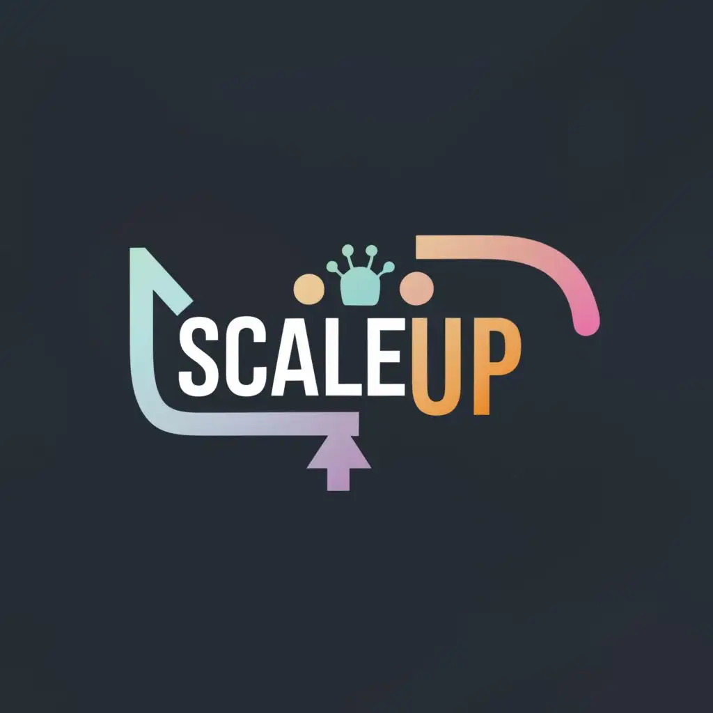 logo, for entrepreneurs and small business owners, with the text "ScaleUp ", typography, be used in Education industry