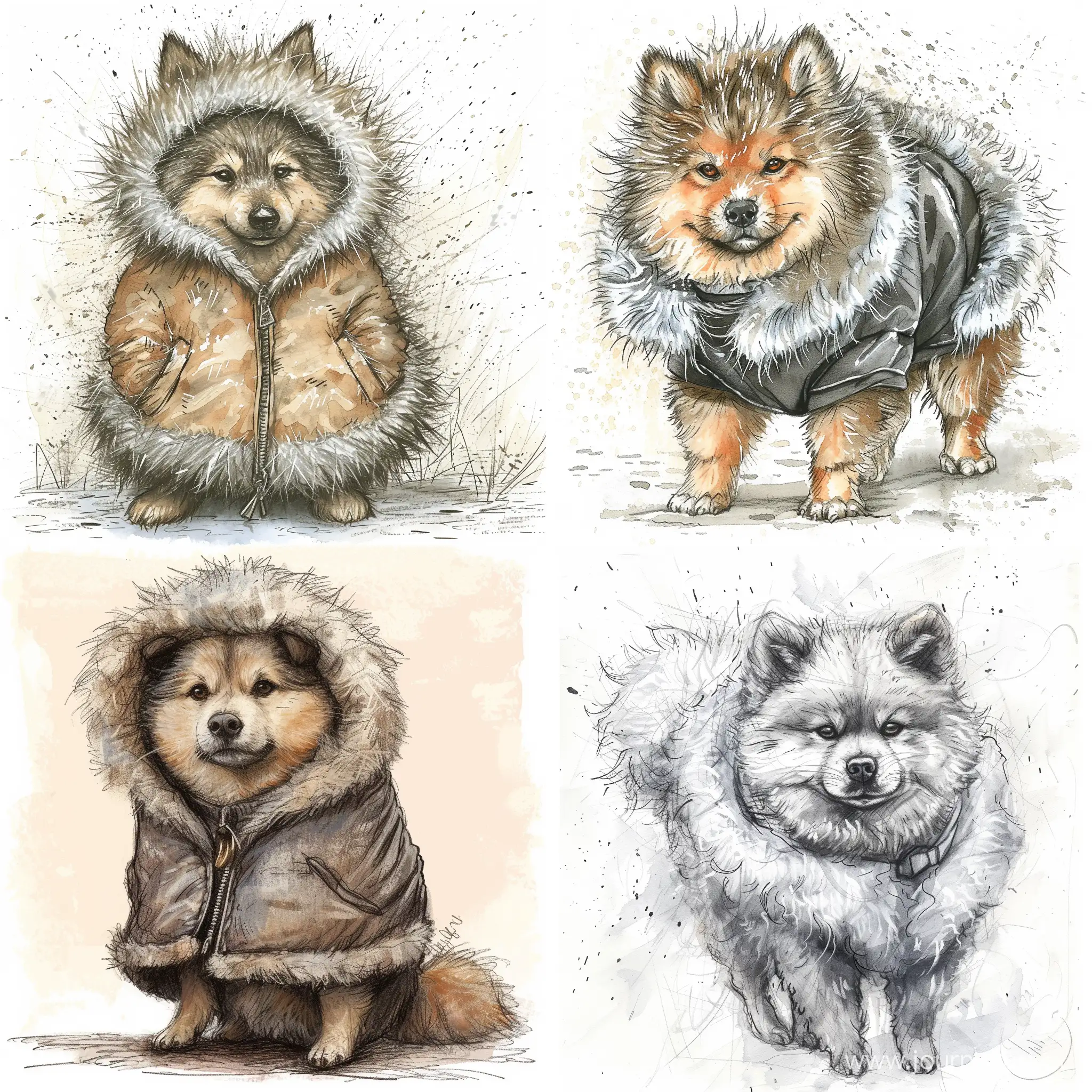 Chukchi-Eskimo-in-Fluffy-Coat-with-Traditional-Ornaments