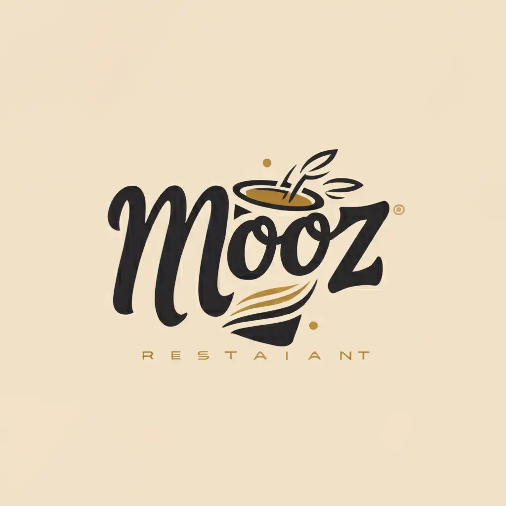 a logo design,with the text "Mooz", main symbol:Oats Cup,Moderate,be used in Restaurant industry,clear background