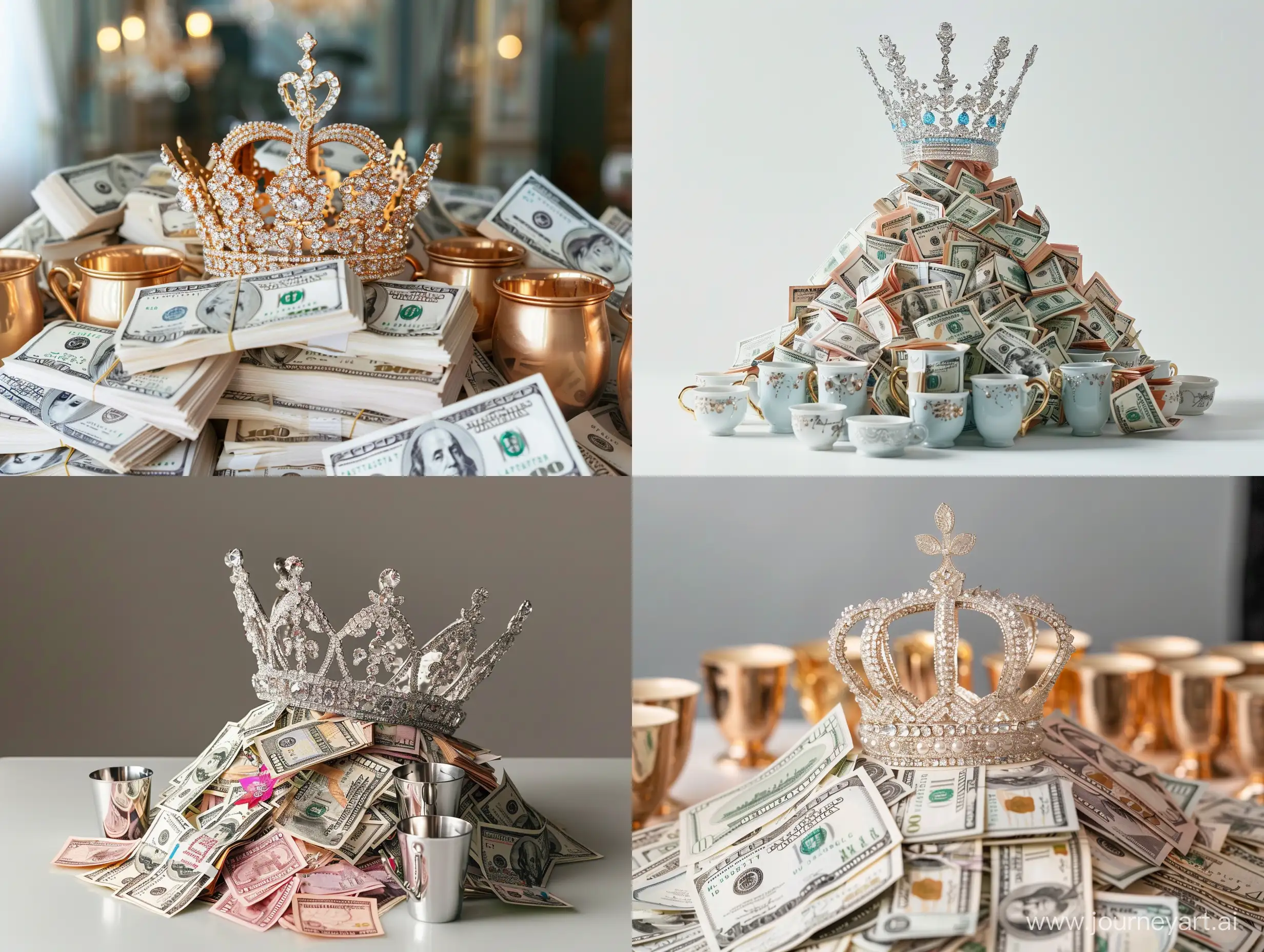 Elegant-Woman-with-Tiara-Surrounded-by-Wealth-and-Luxury