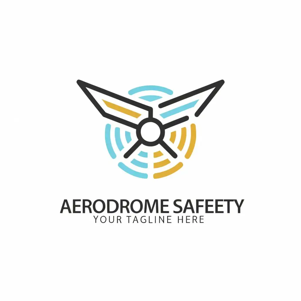 a logo design,with the text "Aerodrome Safety", main symbol:Airport,Moderate,be used in Travel industry,clear background
