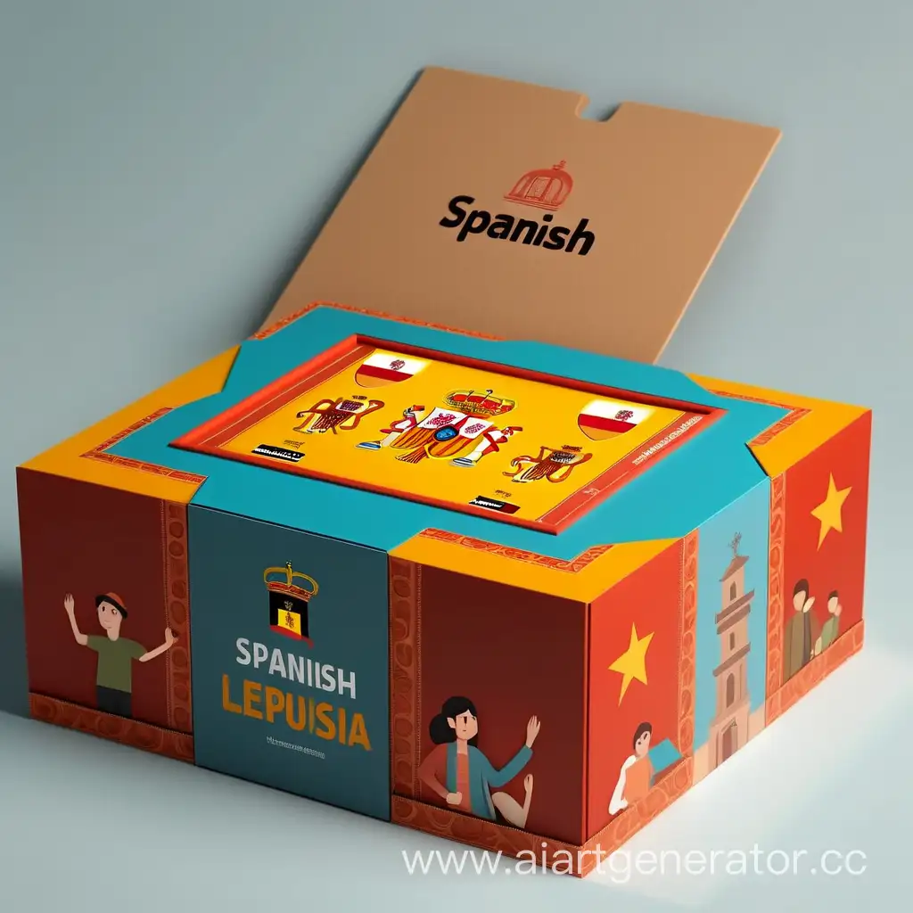 дизайн коробки для испанского языка