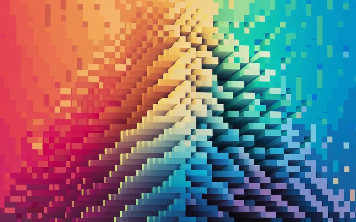 Wallpaper of 2d pixel in portrait