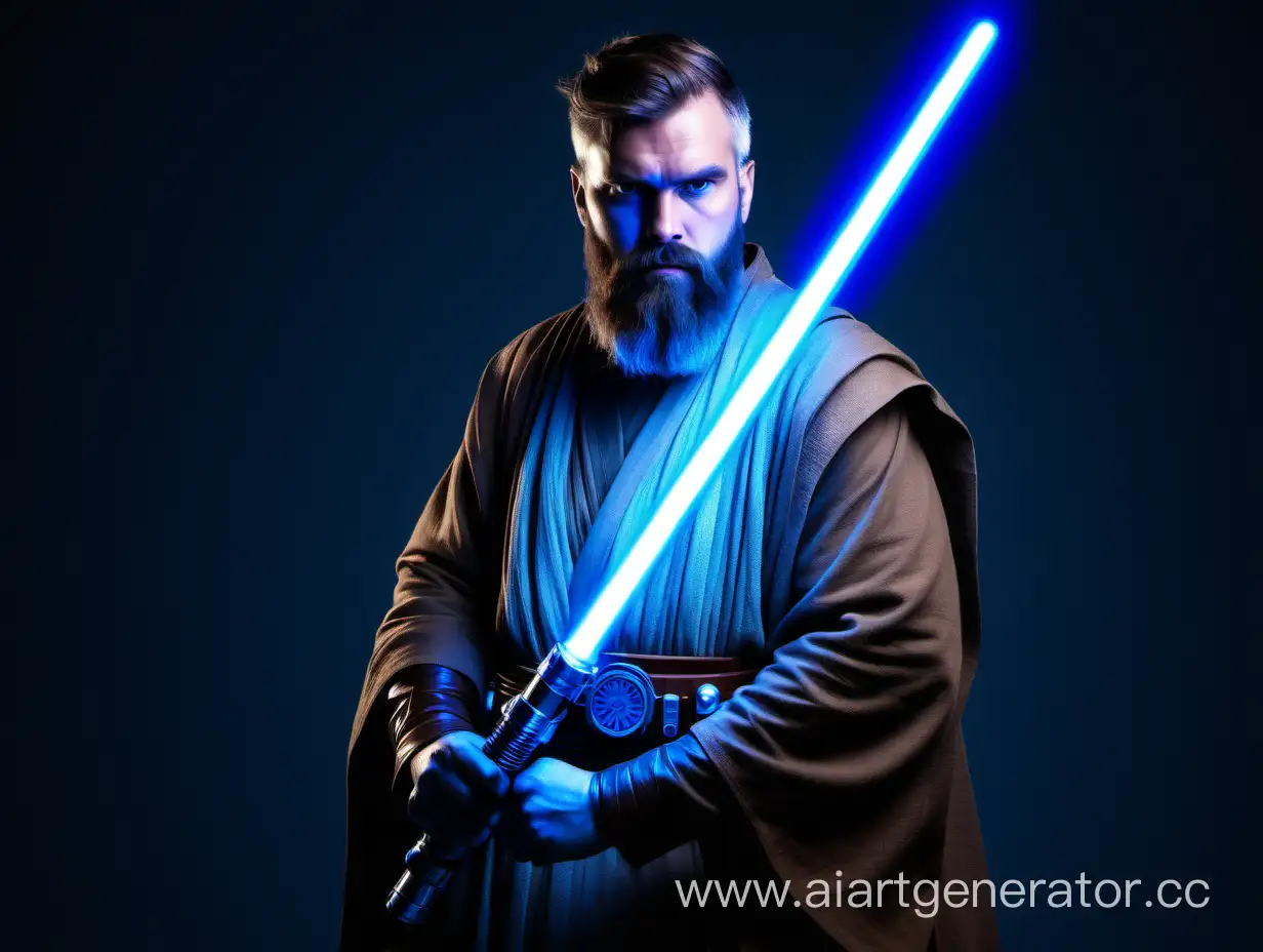 Majestic-Bearded-Jedi-Knight-Wielding-a-Brilliant-Blue-Lightsaber