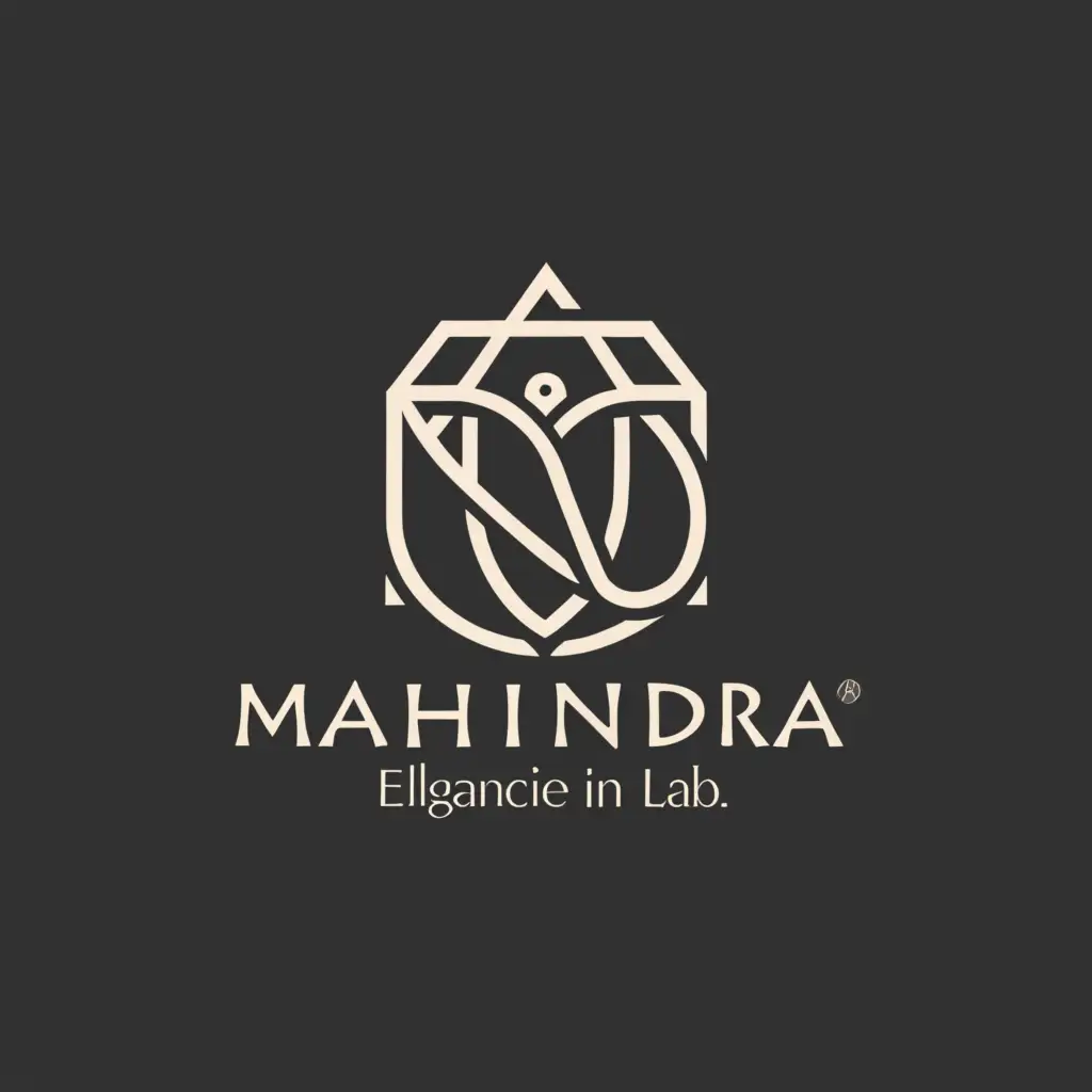 a logo design,with the text "Mahindra Jewel", main symbol:Ethical Elegance in Lab-Grown Diamond jewelry,Moderate,clear background