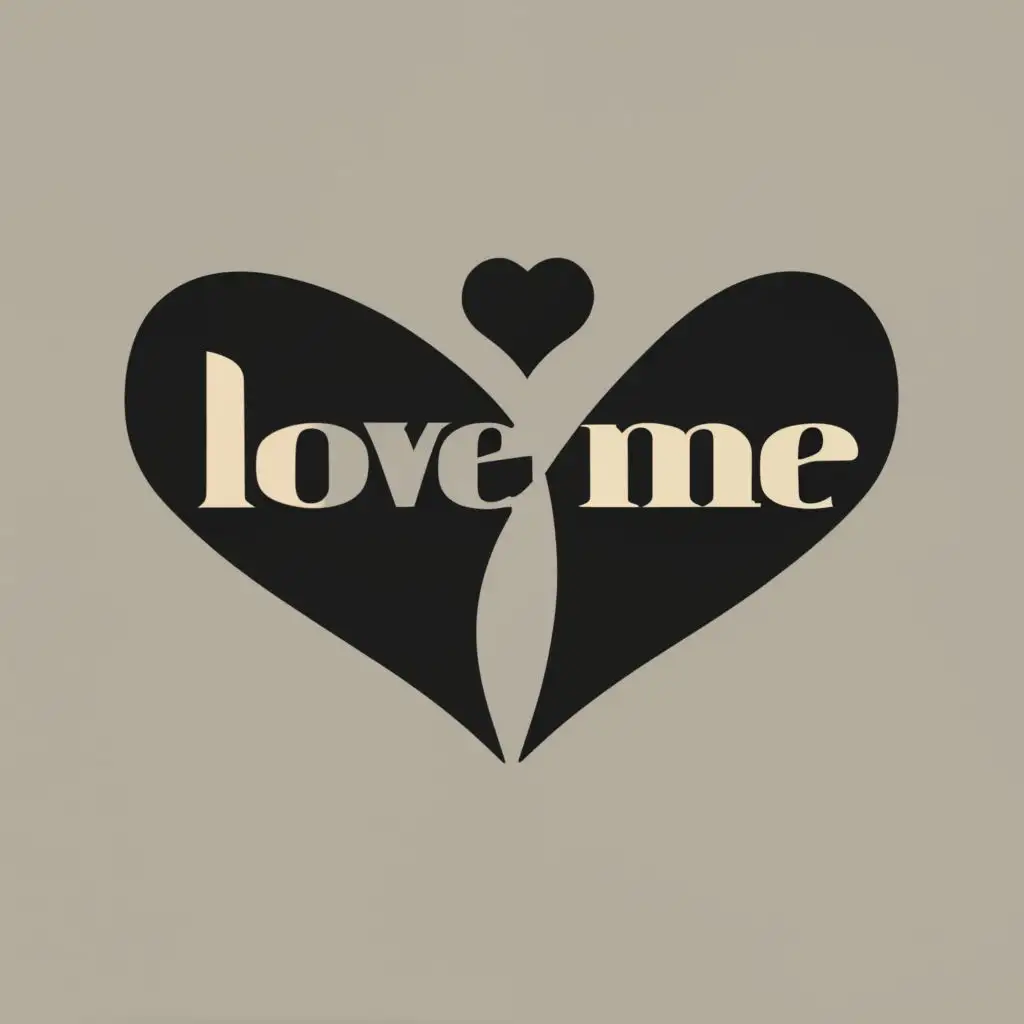 LOGO-Design-For-Love-Me-Minimalist-SemiHeart-Abstract-with-Typography-for-Entertainment-Industry