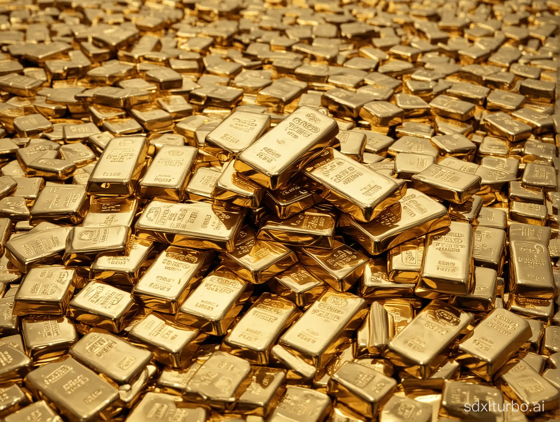 a pile of gold bullion