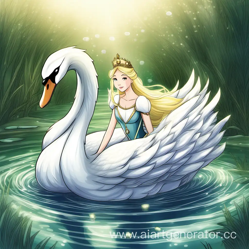 Majestic-Swan-Princess-Glides-Gracefully-Through-the-Water