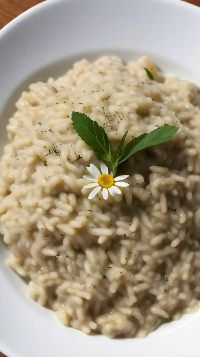 chamomile and apple risotto