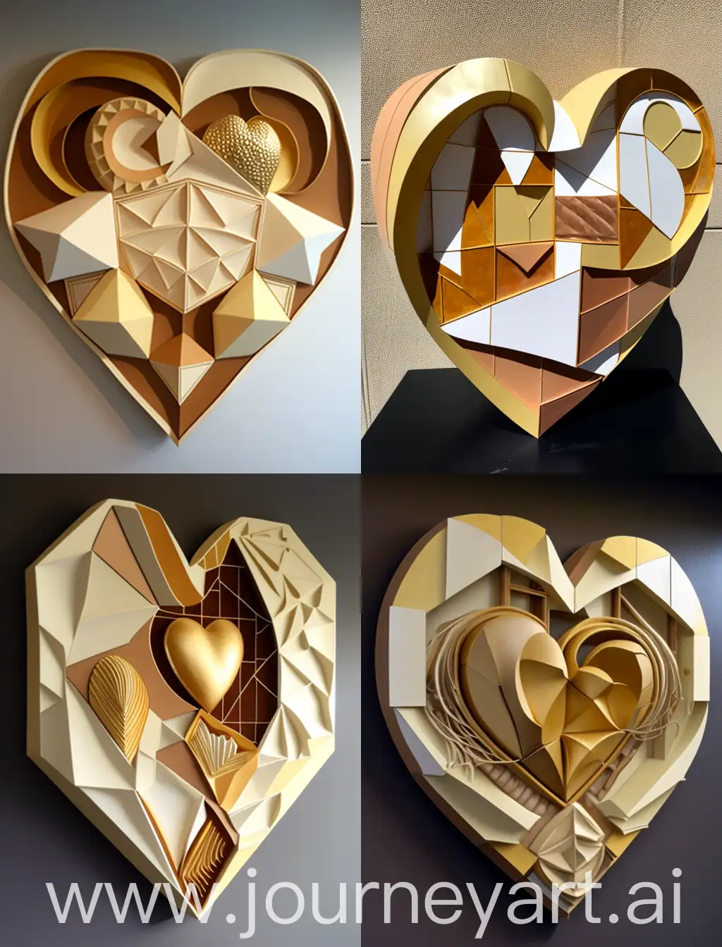 Constructivist-Ceramic-Wall-Art-Geometric-Heart-Centerpiece