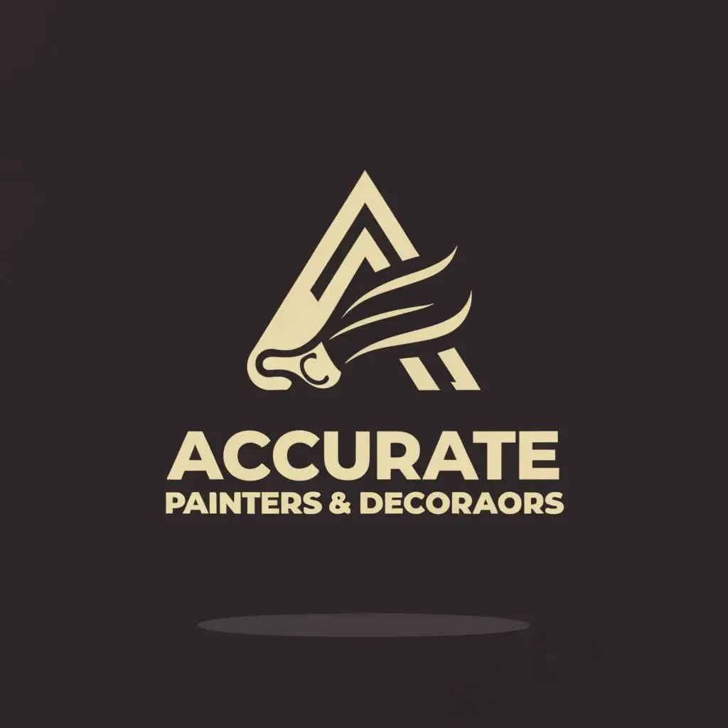 a logo design,with the text "Accurate Painters & Decorators", main symbol:paint brush, accurate symbol,Minimalistic,be used in Construction industry,clear background