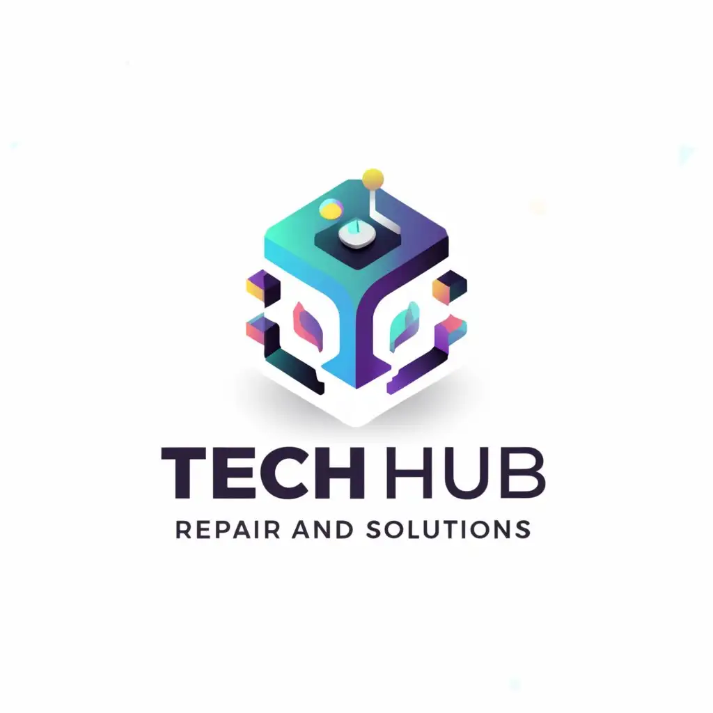LOGO-Design-For-Tech-Hub-Repair-and-Solutions-Modern-Tech-Symbol-with-Clear-Background