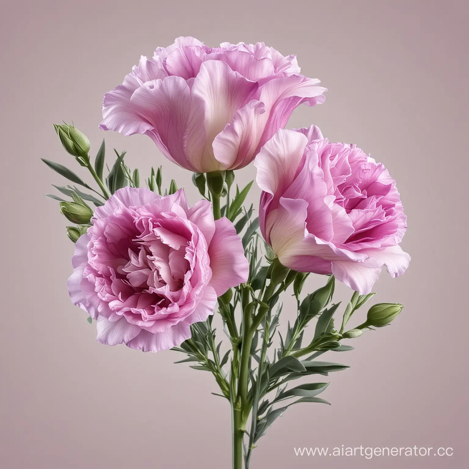 розово фиолетовые лизиантус цветы на прозрачном фоне