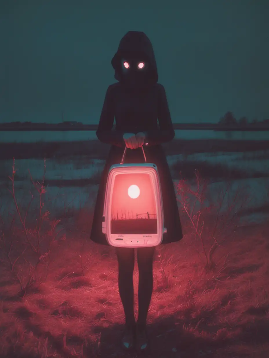 Eerie LED Art by Atey Ghailan Captured in Instax