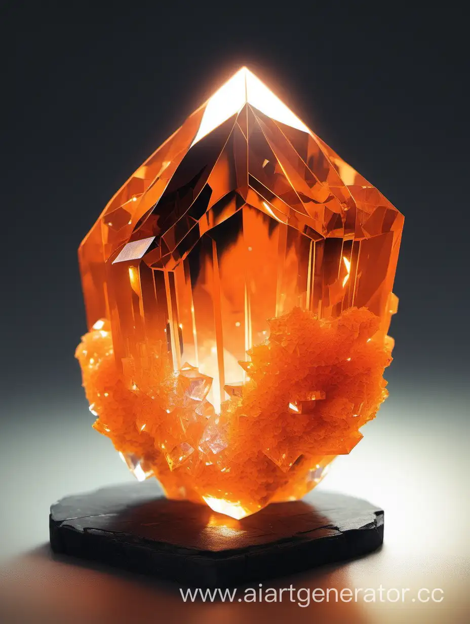светящейся оранжевый кристалл